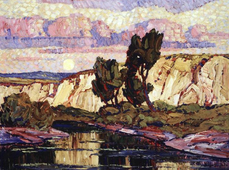 Creek at Moonrise, Sven Birger Sandzen